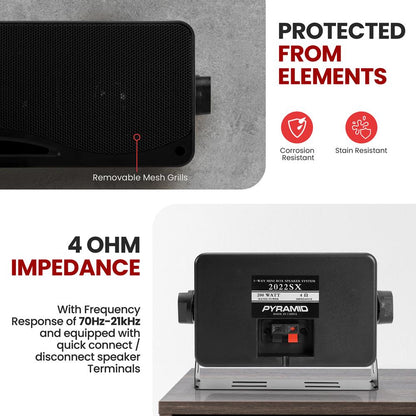 3-WAY MINI BOX SPKRS SEALED ABS CABINET
