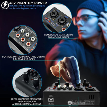 Compact BT DJ Mixer Interface