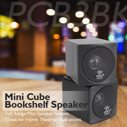 3'' Mini Cube Bookshelf Speakers