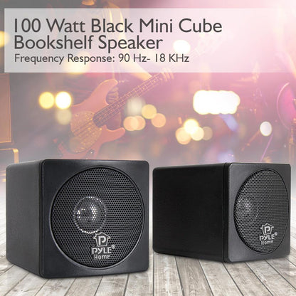 3'' Mini Cube Bookshelf Speakers