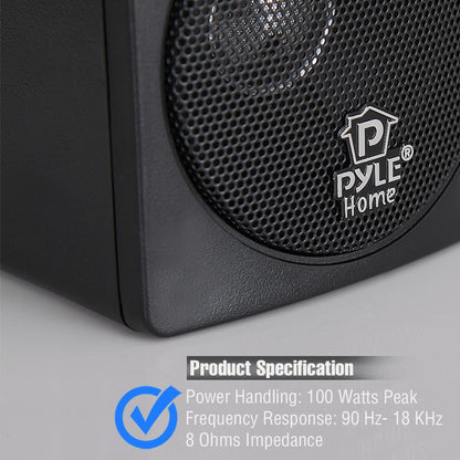 3'' Mini Cube Bookshelf Speakers