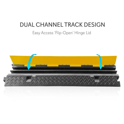 Cable Cover Ramp Safety Track, 2-Ch.