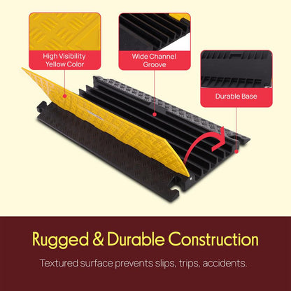 Cable Cover Ramp Safety Track, 5-Ch.