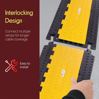 Cable Cover Ramp Safety Track, 5-Ch.