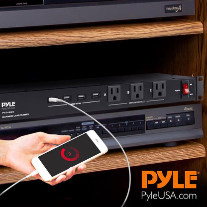 Multi-Outlet Surge Protect Power Supply 4 USB Charge Ports