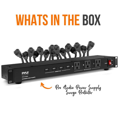 Multi-Outlet Surge Protect Power Supply 4 USB Charge Ports