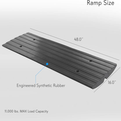 Driveway Threshold Car Curb Ramps, 3-Pcs