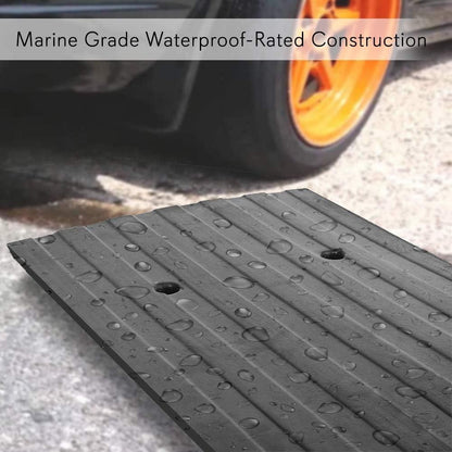 Driveway Threshold Car Curb Ramps, 3-Pcs