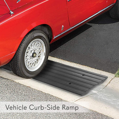 Driveway Threshold Car Curb Ramps, 3-Pcs