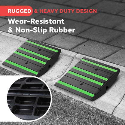 Curved Curb Ramps 2-pc 1 Foot Green