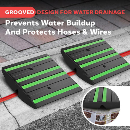 Curved Curb Ramps 2-pc 1 Foot Green