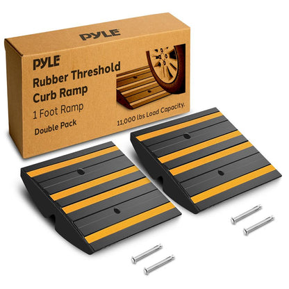 Curved Curb Ramps 2-pc 1 Foot Yellow