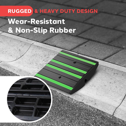 Curved Curb Ramps 1-pc 1 Foot Green
