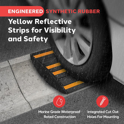 Curved Curb Ramps 1-pc 1 Foot Yellow