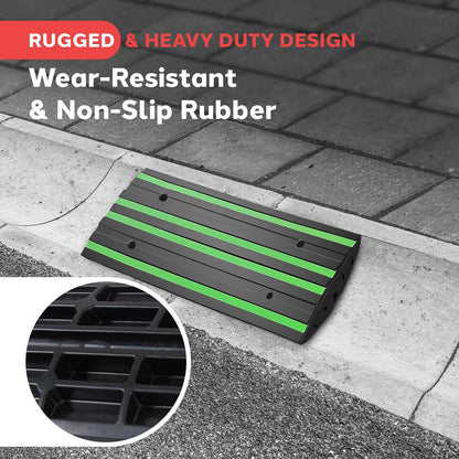Curved Curb Ramps 2-pc 2 Foot Green