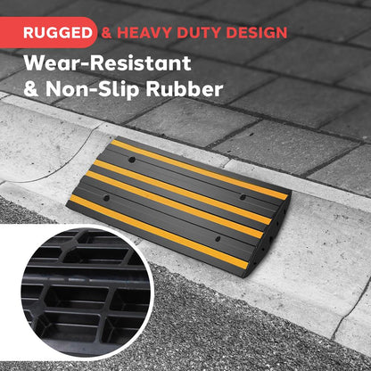 Curved Curb Ramps 2-pc 2 Foot Yellow