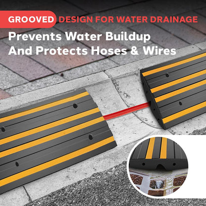 Curved Curb Ramps 2-pc 2 Foot Yellow