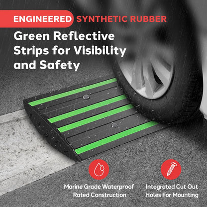 Curved Curb Ramps 1-pc 2 Foot Green