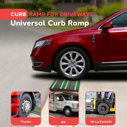 Curved Curb Ramps 1-pc 2 Foot Green