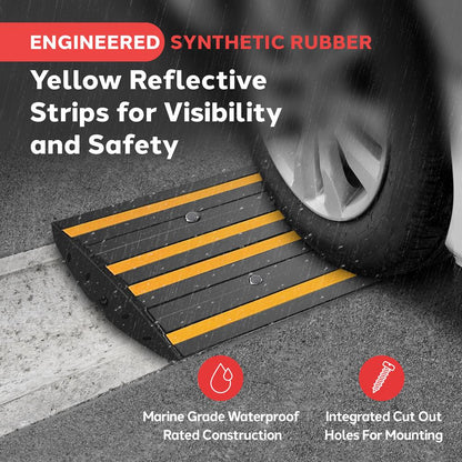 Curved Curb Ramps 1-pc 2 Foot Yellow