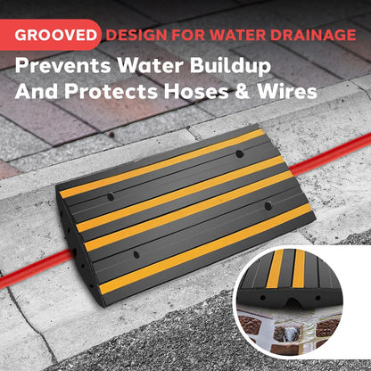 Curved Curb Ramps 1-pc 2 Foot Yellow