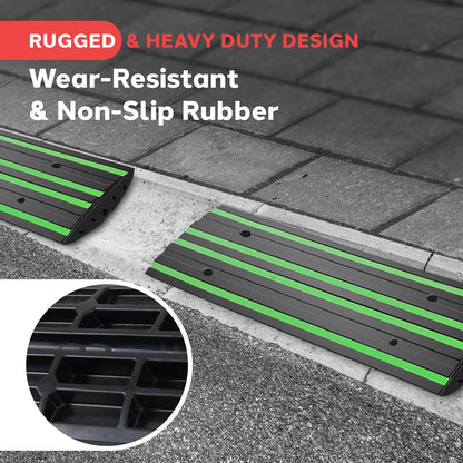 Curved Curb Ramps 2-pc 4 Foot Green