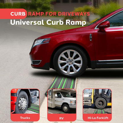 Curved Curb Ramps 2-pc 4 Foot Green