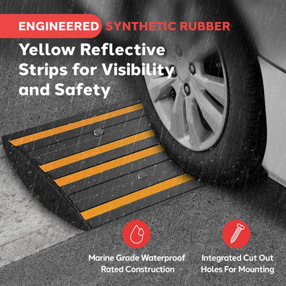 Curved Curb Ramps 2-pc 4 Foot Yellow