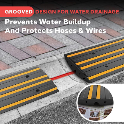 Curved Curb Ramps 2-pc 4 Foot Yellow