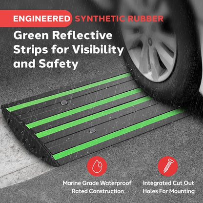 Curved Curb Ramps 1-pc 4 Foot Green