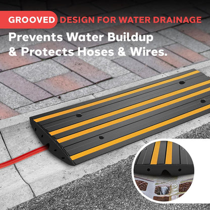 Curved Curb Ramps 1-pc 4 Foot Yelllow