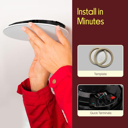 10.0'' Home In-Wall / Ceiling Speakers 300W Stereo Sound Polypropylene Cone