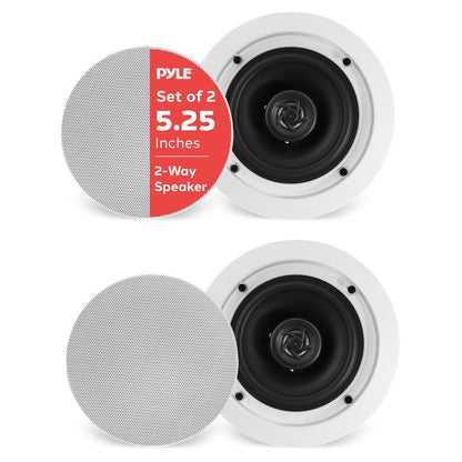 5.25'' Home In-Wall / Ceiling Speakers 150W Polypropylene Cone White