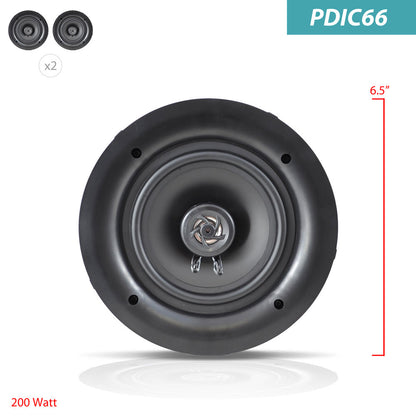 6.5'' Home In-Wall / Ceiling Speakers 200W