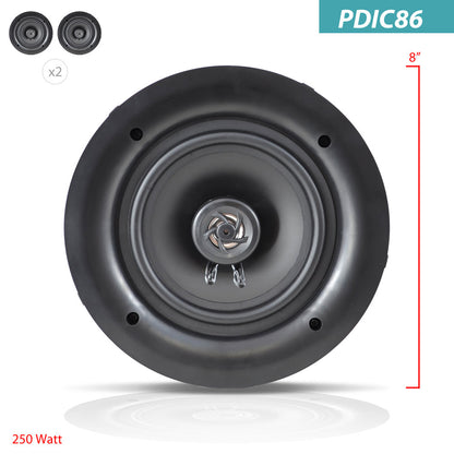 8.0'' Home In-Wall / Ceiling Speakers pair