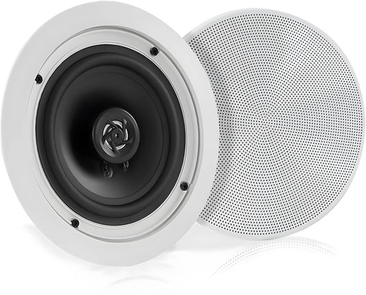 5.25 Bluetooth Ceiling/Wall Speakers 150W Flush Mount Poly Cone - PDICBT552RD