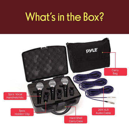 Dynamic Microphone Kit, 3 Mics