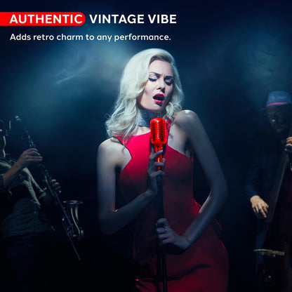 Classic Retro Vintage Microphone, Red
