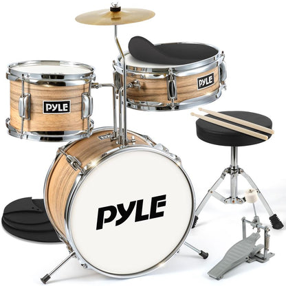 3-Pcs Kids/Junior Drum Set Natural