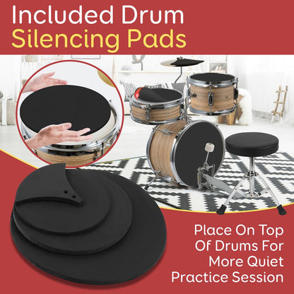 3-Pcs Kids/Junior Drum Set Natural