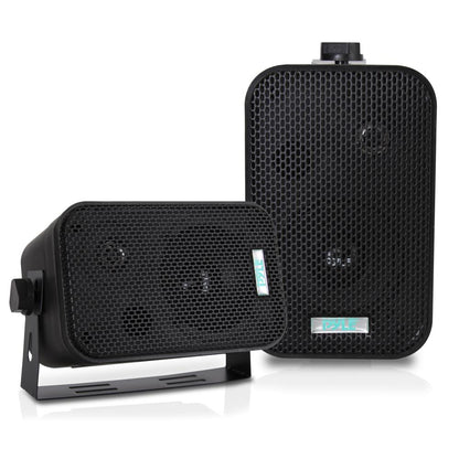 3.5'' Indoor/Outdoor Wall Mount Speakers Black