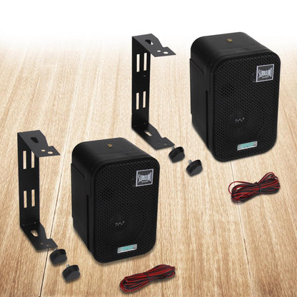 3.5'' Indoor/Outdoor Wall Mount Speakers Black