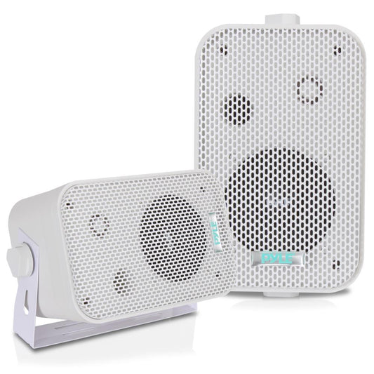 3.5'' Indoor/Outdoor Wall Mount Speakers White