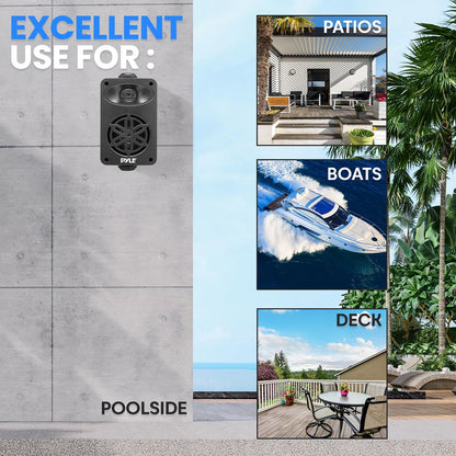 2-Way Indoor/Outdoor Speaker System 200W Black