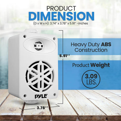 2-Way Indoor/Outdoor Speaker System 200W White