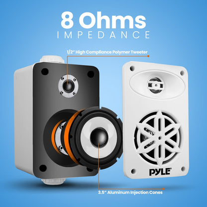 2-Way Indoor/Outdoor Speaker System 200W White