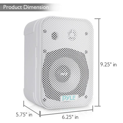 5.25" Indoor/Outdoor Wall Mount Speakers 200W White