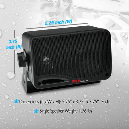 3.5'' Indoor/Outdoor Wall Mount Speakers 200W 3-Way System, Weatherproof