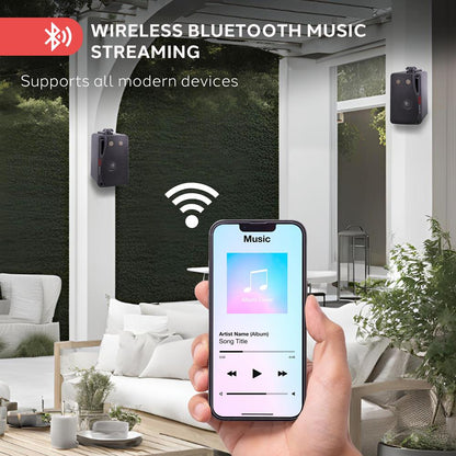 3.5'' Indoor/Outdoor Wall Mount Speakers 200W 3-Way System, Weatherproof