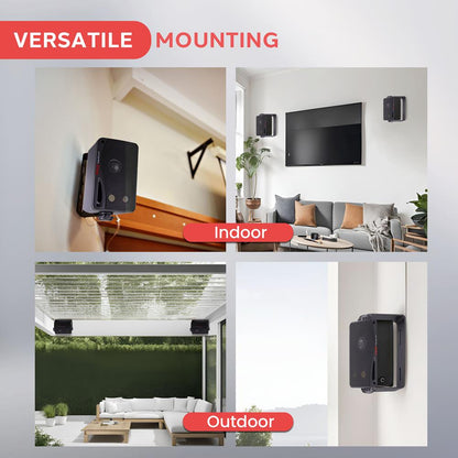 3.5'' Indoor/Outdoor Wall Mount Speakers 200W 3-Way System, Weatherproof